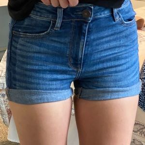 High waisted jean shorts